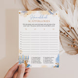 Hanukkah Scattergories Game Printable