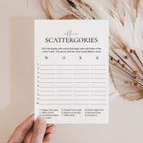 Printable Office Party Scattergories Game Digital Download