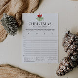 Holiday Scattergories Game Printable Minimalist