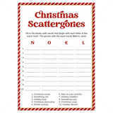 Christmas Scattergories Game Printable PDF by LittleSizzle