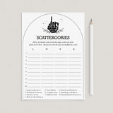 Dirty Bachelorette Scattergories Game Printable Bride or Die by LittleSizle