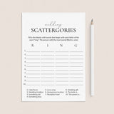 Wedding Scattergories Game Printable by LittleSizzle