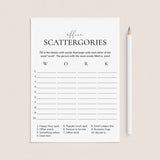 Printable Office Party Scattergories Game Digital Download by LittleSizzle
