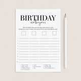 Baby Boy First Birthday Party Game Scattergories Printable