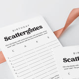 Birthday Party Scattergories Game Printable