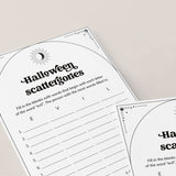 Halloween Scattergories Categories Game Printable