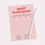 Pink and Red Bridal Shower Game Bundle Printable