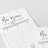 Silver New Year Game Scattergories Printable