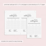Fun Birthday Party Game for All Ages Printable Scattergories