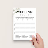Wedding Scattergories Printable Game White Floral