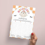 Retro Spooky Halloween Party Scattergories Game Download