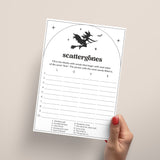 Witchy Bridal Shower Scattergories Game Digital Download
