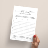 Retirement Scattergories Catergories Game | Digital Download