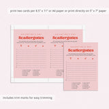 Galentines Day Scattergories Printable Game