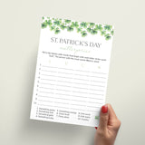 St Pattys Day Scattergories Printable