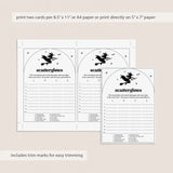 Witchy Bridal Shower Scattergories Game Digital Download