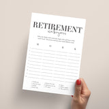 Retirement Scattergories Game Printable