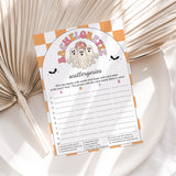 Retro Spooky Bachelorette Scattergories Game Card Printable