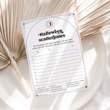 Halloween Scattergories Categories Game Printable