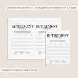 Retirement Scattergories Game Printable