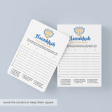 Printable Chanukah Scattergories Game Instant Download