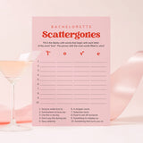 Bachelorette Scattergories Printable Game for Adults