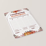 Printable Friendsgiving Scattergories Game
