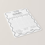 Graduation Party Game Scattergories with Wavy Border