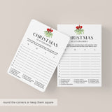 Holiday Scattergories Game Printable Minimalist