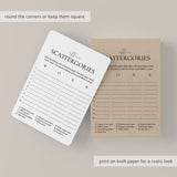 Printable Office Party Scattergories Game Digital Download