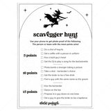 Witch Bachelorette Party Game Scavenger Hunt Card Printable by LittleSizzle