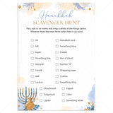 Printable Hanukkah Scavenger Hunt for All Ages by LittleSizzle