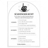 Skeleton Bachelorette Party Scavenger Hunt Card Printable by LittleSizzle