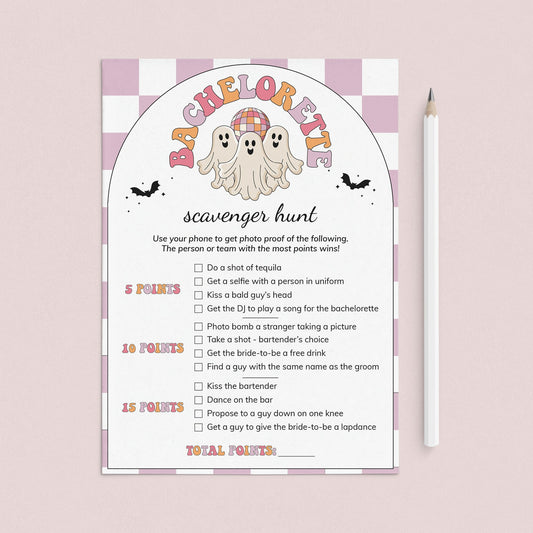 Last Boo Before I Do Party Scavenger Hunt Game Printable by LittleSizzle