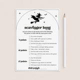 Witch Bachelorette Party Game Scavenger Hunt Card Printable by LittleSizzle