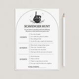 Skeleton Bachelorette Party Scavenger Hunt Card Printable by LittleSizzle