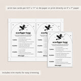 Witch Bachelorette Party Game Scavenger Hunt Card Printable