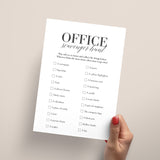Office Scavenger Hunt Cards Printable