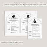 Skeleton Bachelorette Party Scavenger Hunt Card Printable