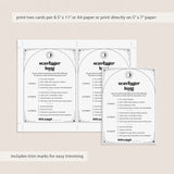 Hens Night Scavenger Hunt Game Printable Boho Celestial