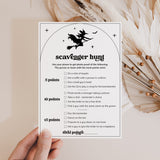 Witch Bachelorette Party Game Scavenger Hunt Card Printable