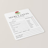 Printable Secret Santa Form Download