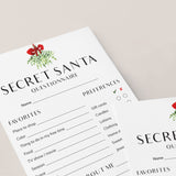 Printable Secret Santa Form Download