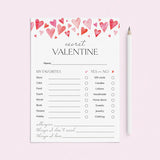 Simple Secret Valentine Form Printable by LittleSizzle