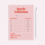 Secret Valentine Questionnaire Printable Valentine Gift Exchange by LittleSizzle