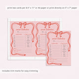 Printable Secret Valentines Questions Secret Galentine