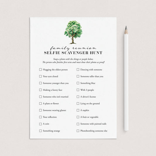 Family Reunion Scavenger Hunt Instant Download by LittleSizzle