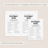 Family Reunion Party Game Selfie Scavenger Hunt Printable