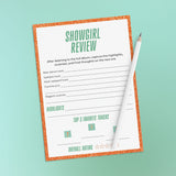 Showgirl Release Party Printables | Showgirl Listening Party Rating Cards