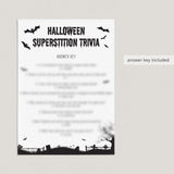 Black Halloween Trivia Quiz Questions and Answers Printable